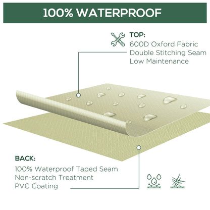 Outsunny 600D Oxford Cloth Furniture Cover Single Chair Garden Patio Outdoor Protector Waterproof 68x87x44-77cm 