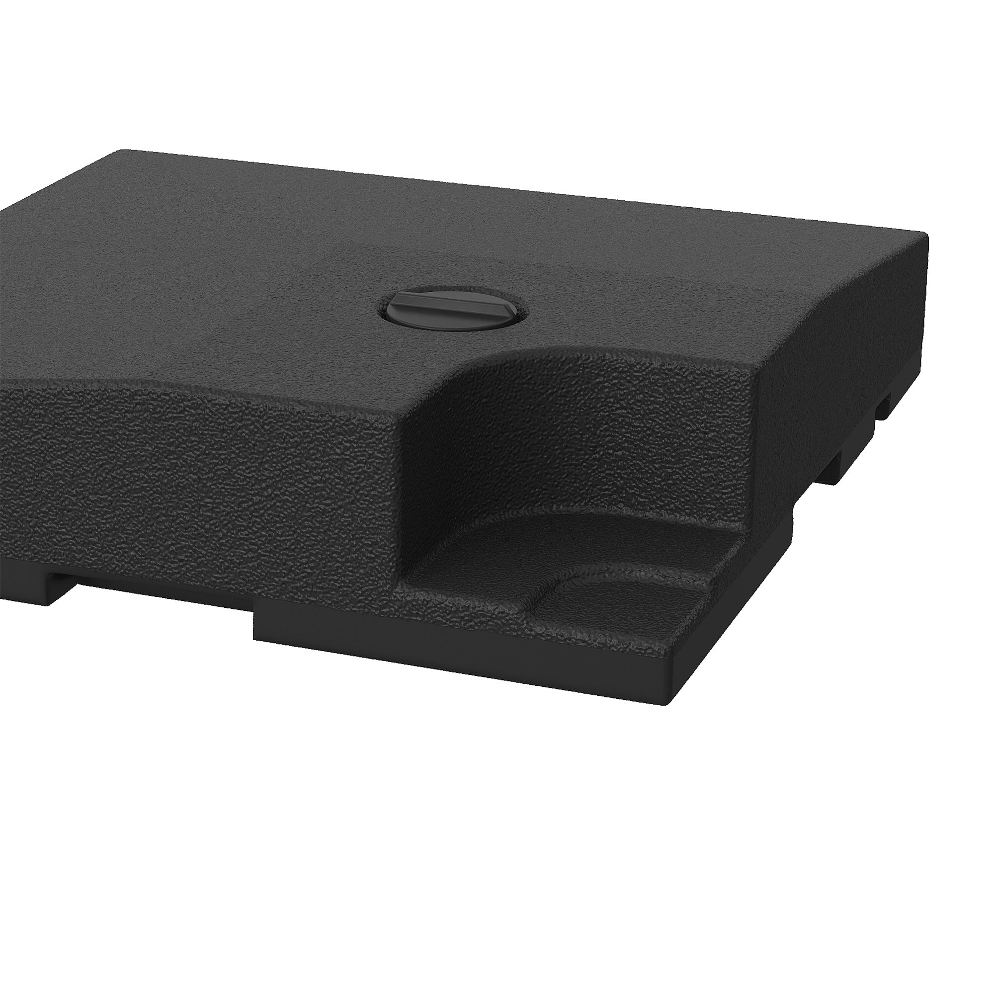 Outsunny 4 Pieces Fillable Parasol Base, Heavy Duty Umbrella Weights for Cross Stand, Square Holder for Cantilever Parasol, Total 120KG Sand/ 80L Water Filled (Metal Pole & Cross Stand NOT INCLUDED) 