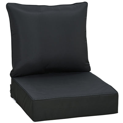 Outsunny Outdoor Seat and Back Cushion Set Patio Deep Seating Chair Replacement Cushion 