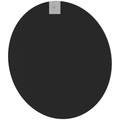 HOMCOM 61cm Decorative Wall Mirror for Bedroom Living Room, Modern Round Bathroom Mirror for Home Decor, Black 