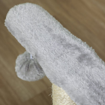 PawHut Cat Tree, Cat Tower for Kittens, Small Cat Condo with Rotatable Top Bar, Sisal Scratching Post, Tunnel, Dangling Balls - Grey 