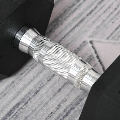 HOMCOM 2x20kg Rubber Hex Dumbbell Portable Hand Weights Dumbbell Home Gym Workout Fitness Hand Dumbbell 