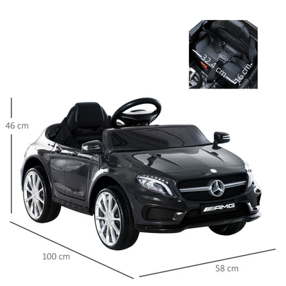HOMCOM Mercedes Benz GLA Licensed 6V Kids Electric Ride On Car Toy with Remote Control Music Headlight for 3 Years Old Black 