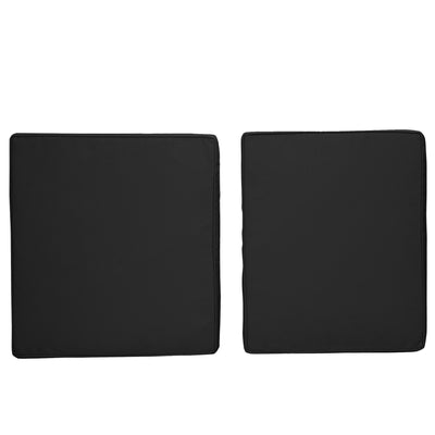 Outsunny 2 Piece Garden Chair Cushions with 1 Seat Cushion 1 Back Pad for Rattan Sofa Chair, Outdoor Seat Pads for Indoor and Outdoor Use, Black 