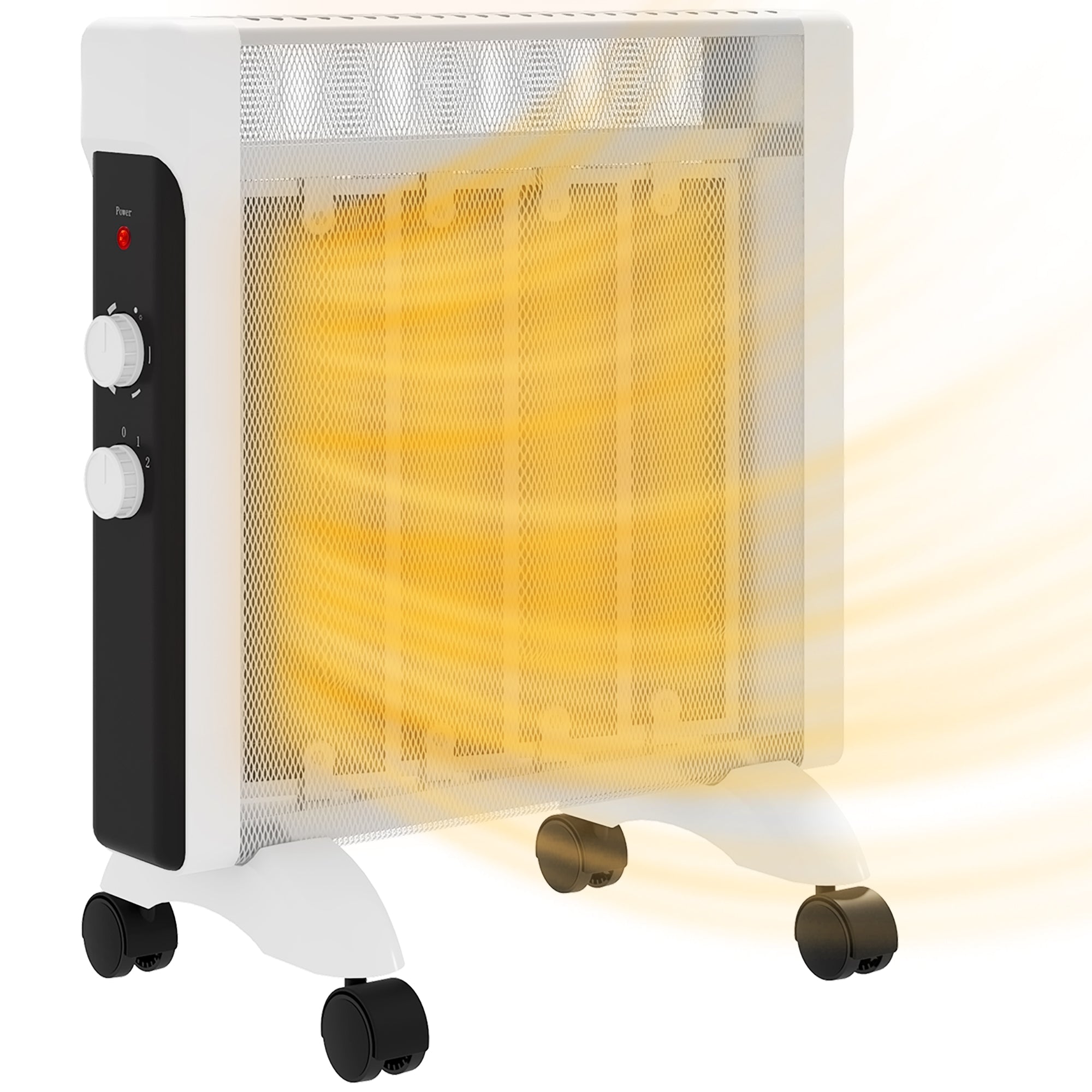 HOMCOM 2kW Electric Heater, 10-45\'e2\'84\'83 Temperature - White