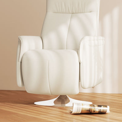 HOMCOM 10-Point Massage Recliner Armchair - Cream 