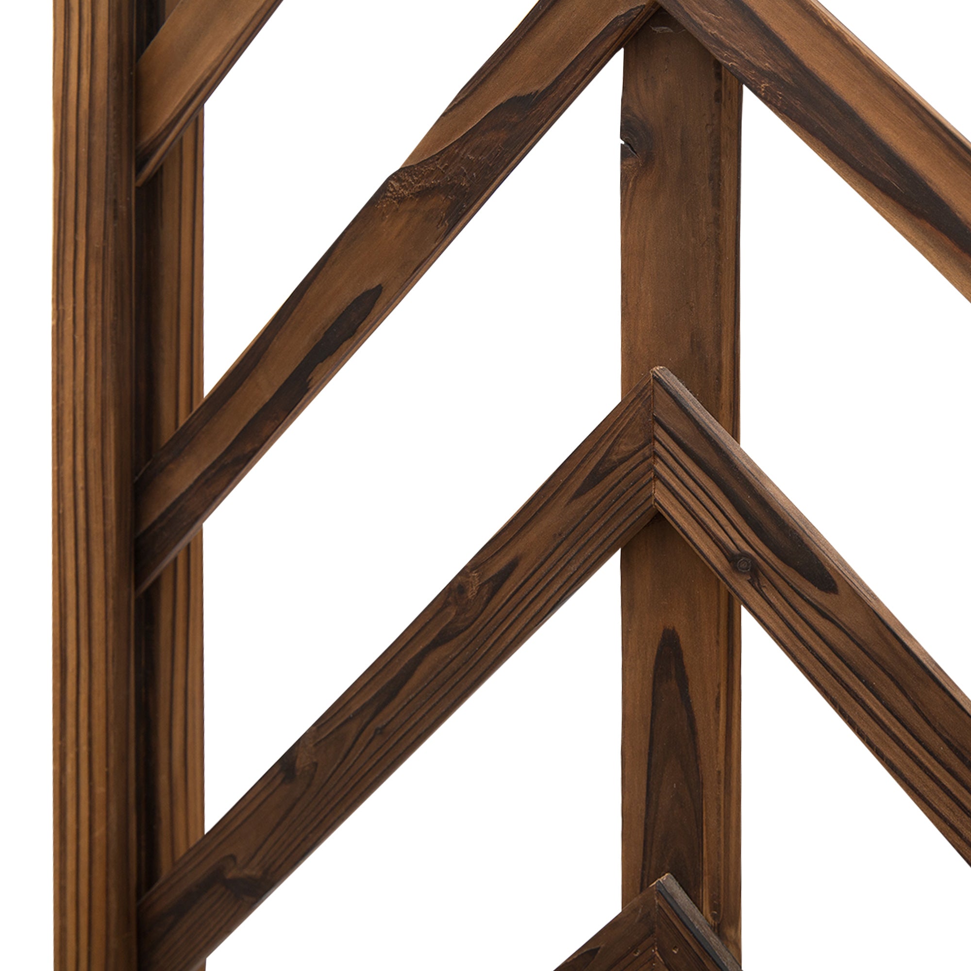 Outsunny Wooden Garden Arbor, Arch Trellis with Classic Countryside Style, Pergola Style Roof for Climbing Vines 