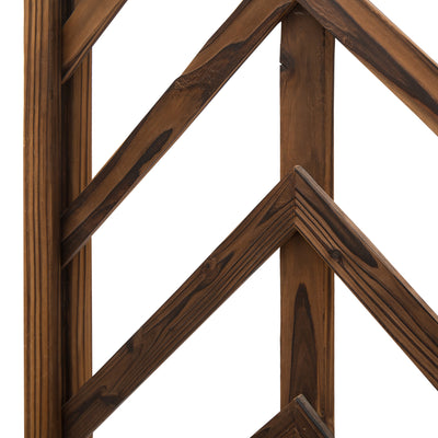 Outsunny Wooden Garden Arbor, Arch Trellis with Classic Countryside Style, Pergola Style Roof for Climbing Vines 