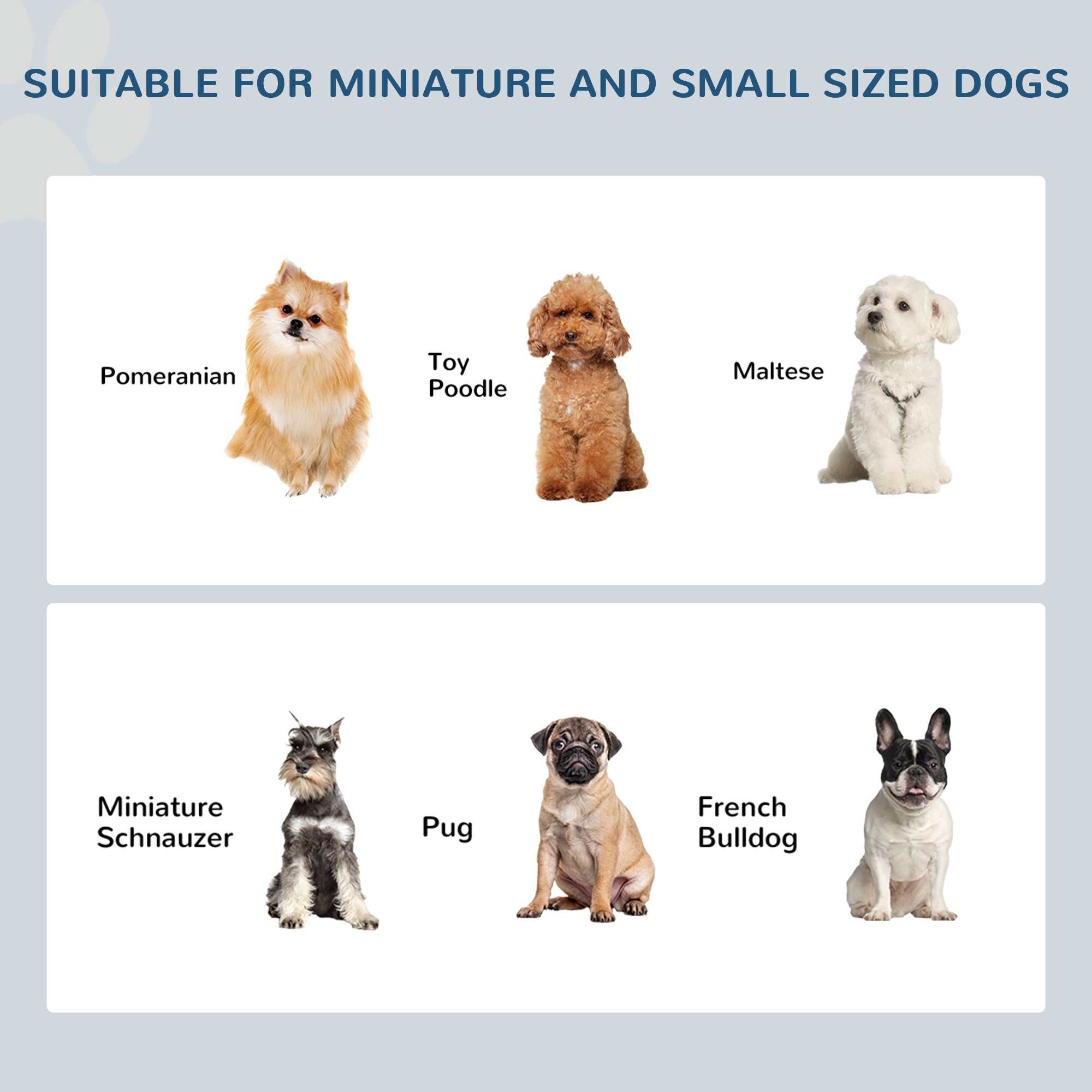 PawHut Raised Dog Feeding Bowls with Stand, Stainless Steel for  Extra Small and Small Dog, 44L x 24W x 15H cm - White 