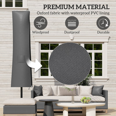 Outsunny Parasol Umbrella Cover - Grey 