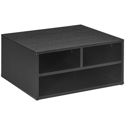 HOMCOM Three-Compartment Printer Storage Cabinet - Black 