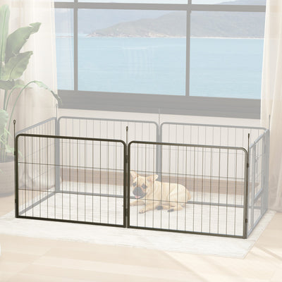 PawHut 2 Piece Dog Pen Expansion Pack for 60cm High Pet Playpen with 3 Stakes, for Small Dogs 
