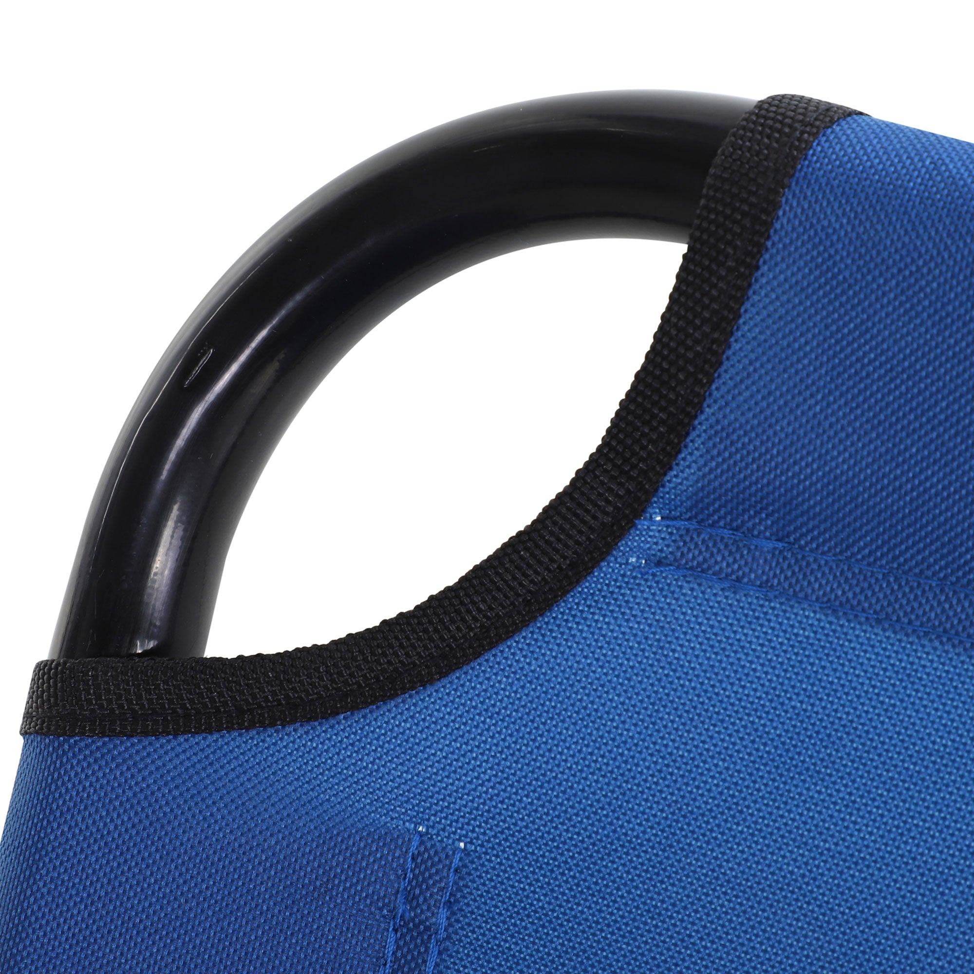 Outsunny Foldable Sun Lounger with 5-Position Adjustable Backrest, Outdoor Portable Recliner Chaise Lounge Chair with Breathable Mesh Fabric, Blue 