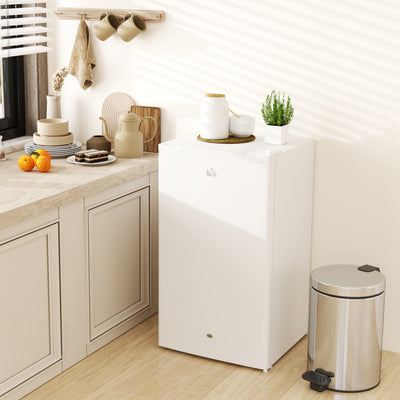 HOMCOM 91L Freestanding Under-Counter Fridge with Lock - White 