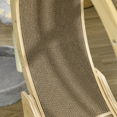 PawHut Four-Piece Cat Scratching Board, Cat Treadmill Replacement, 55 x 26cm - Brown 