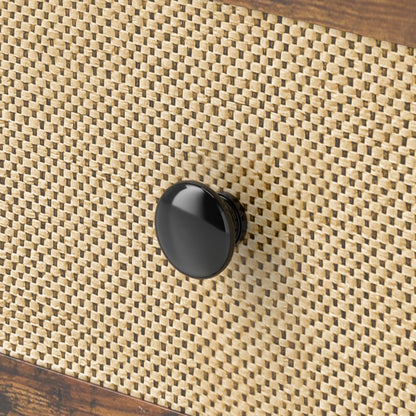 HOMCOM Industrial-Natural Bedside Table Set of 2 - Brown