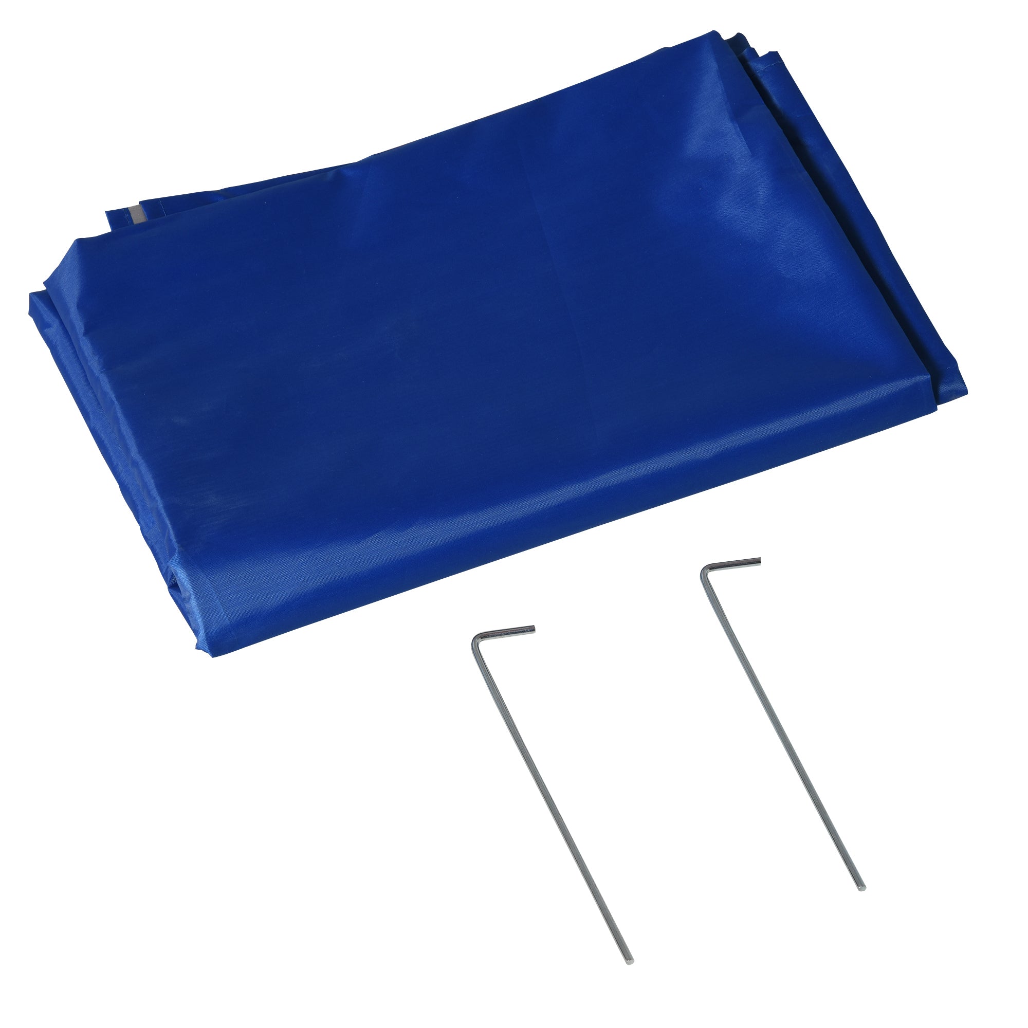 Outsunny 88" Arc 2.2M Fishing Umbrella Beach Parasol with Sides Brolly Shelter Canopy Shade with FREE Carry Bag Blue