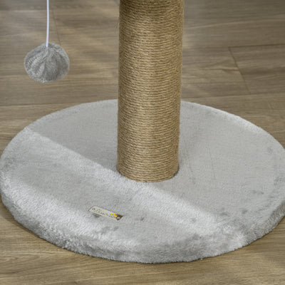 PawHut Cat Tree Tower with Scratching Posts, Grey 