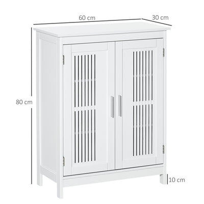 kleankin Modern Bathroom Floor Cabinet - White 