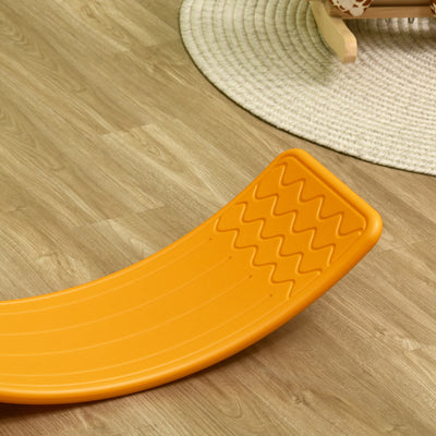 ZONEKIZ Balance Board Kids Wobble Board, Stepping Stone, Montessori Toy for Children, Nursery Toy, for Ages 3-6 Years, 82 x 27.5 x 19.5cm - Orange 