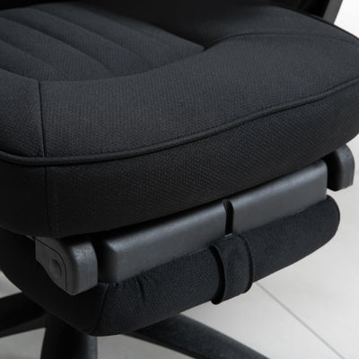 Vinsetto Office Chair with Footrest,High Back Swivel Desk Chair with Adjustable Height and Headrest for Home Office, Black 