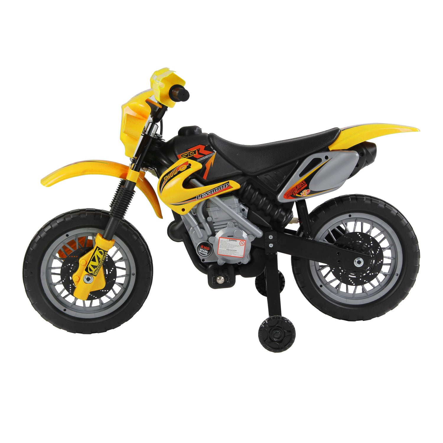 HOMCOM Electric Motorcycle for Kids Ride on Toys-Yellow 