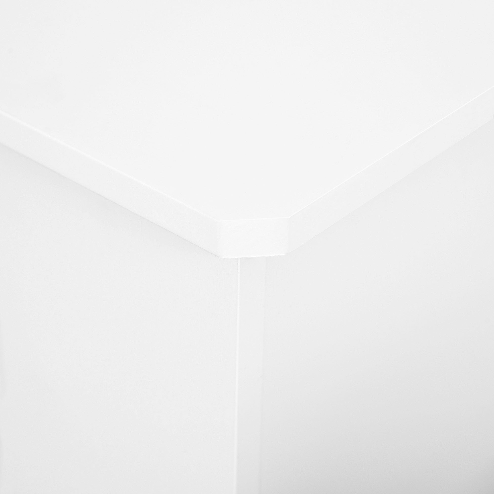 HOMCOM Radiator Cover, Modern MDF White Painted Cabinet with Horizontal Slats for Living Room, Bedroom, 172L x 19W x 81H cm 