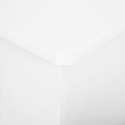 HOMCOM Radiator Cover, Modern MDF White Painted Cabinet with Horizontal Slats for Living Room, Bedroom, 172L x 19W x 81H cm 