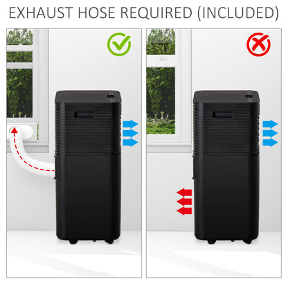 HOMCOM 5000 BTU 4-In-1 Portable Air Conditioner Unit Cooling Dehumidifying Ventilating  for Room up to 18m², with Fan, Remote, 24H Timer, Window Mount Kit, R290, A Energy Efficiency 