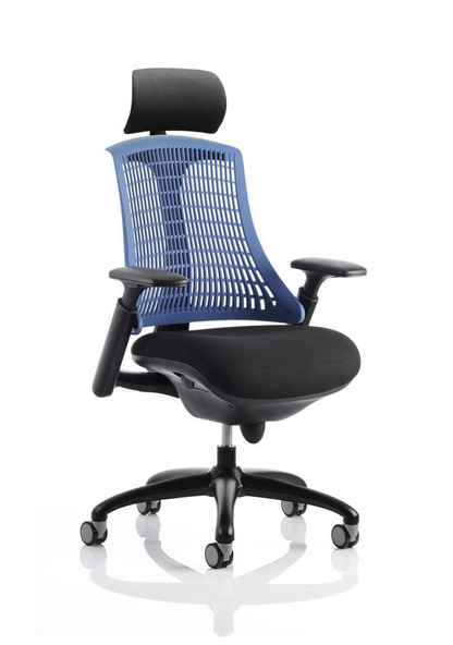 Flex Medium Back Black Frame Task Operator Office Chair with Arms