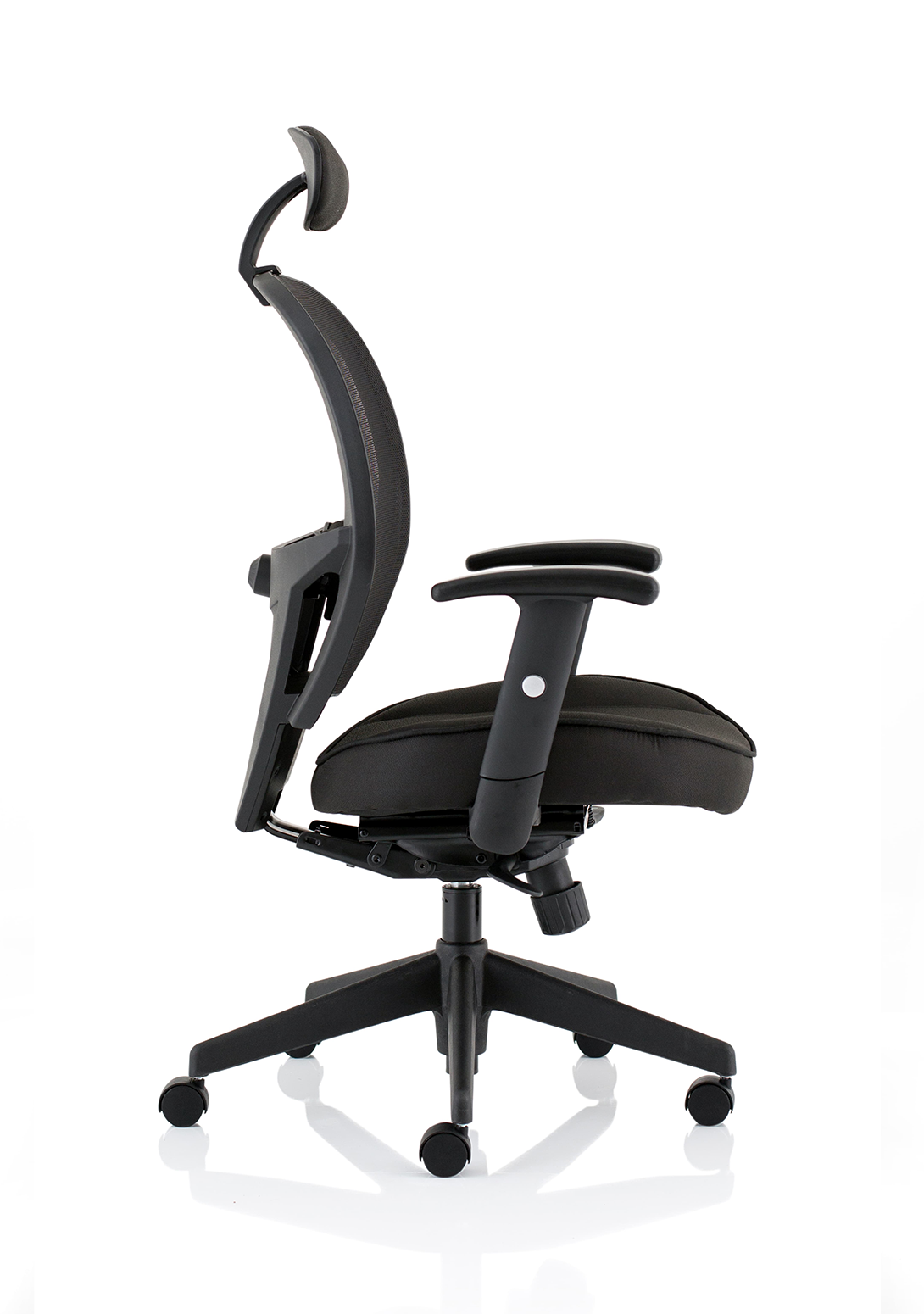 Denver High Mesh Back Black Task Operator Office Chair with Arms