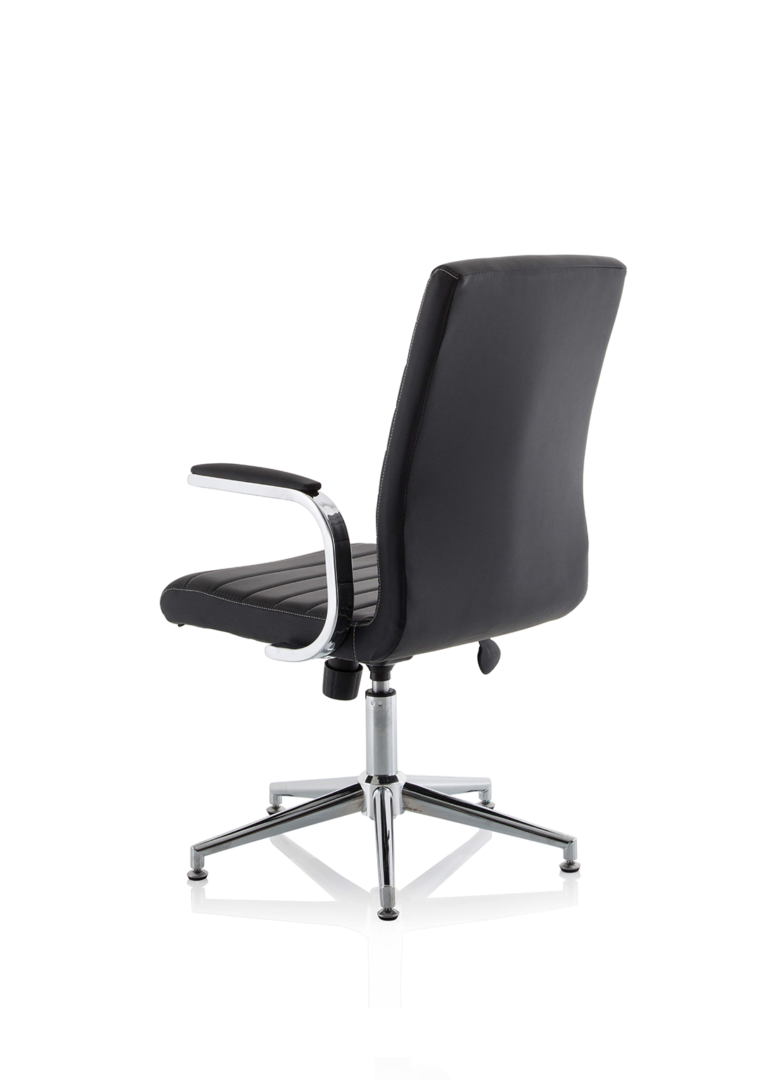 Ezra Medium Back Leather Executive Office Chair with Arms