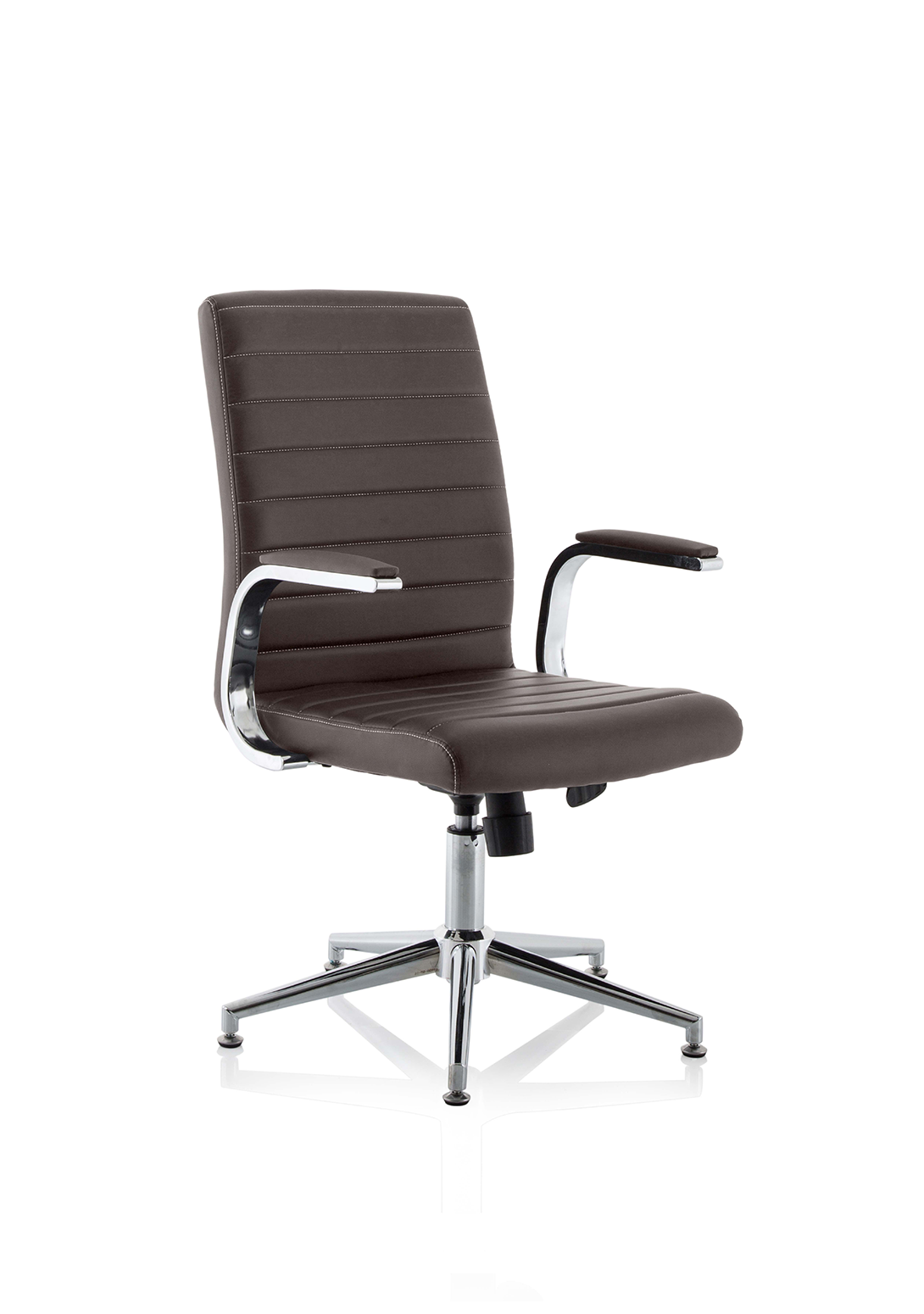 Ezra Medium Back Leather Executive Office Chair with Arms