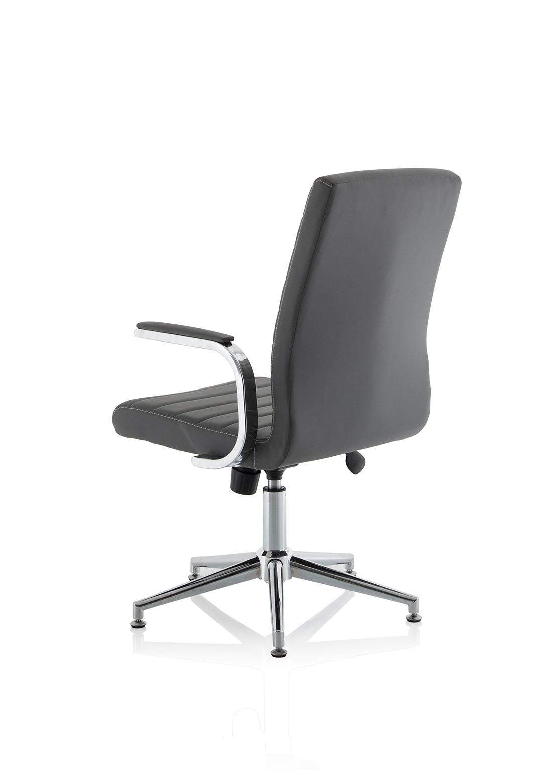 Ezra Medium Back Leather Executive Office Chair with Arms