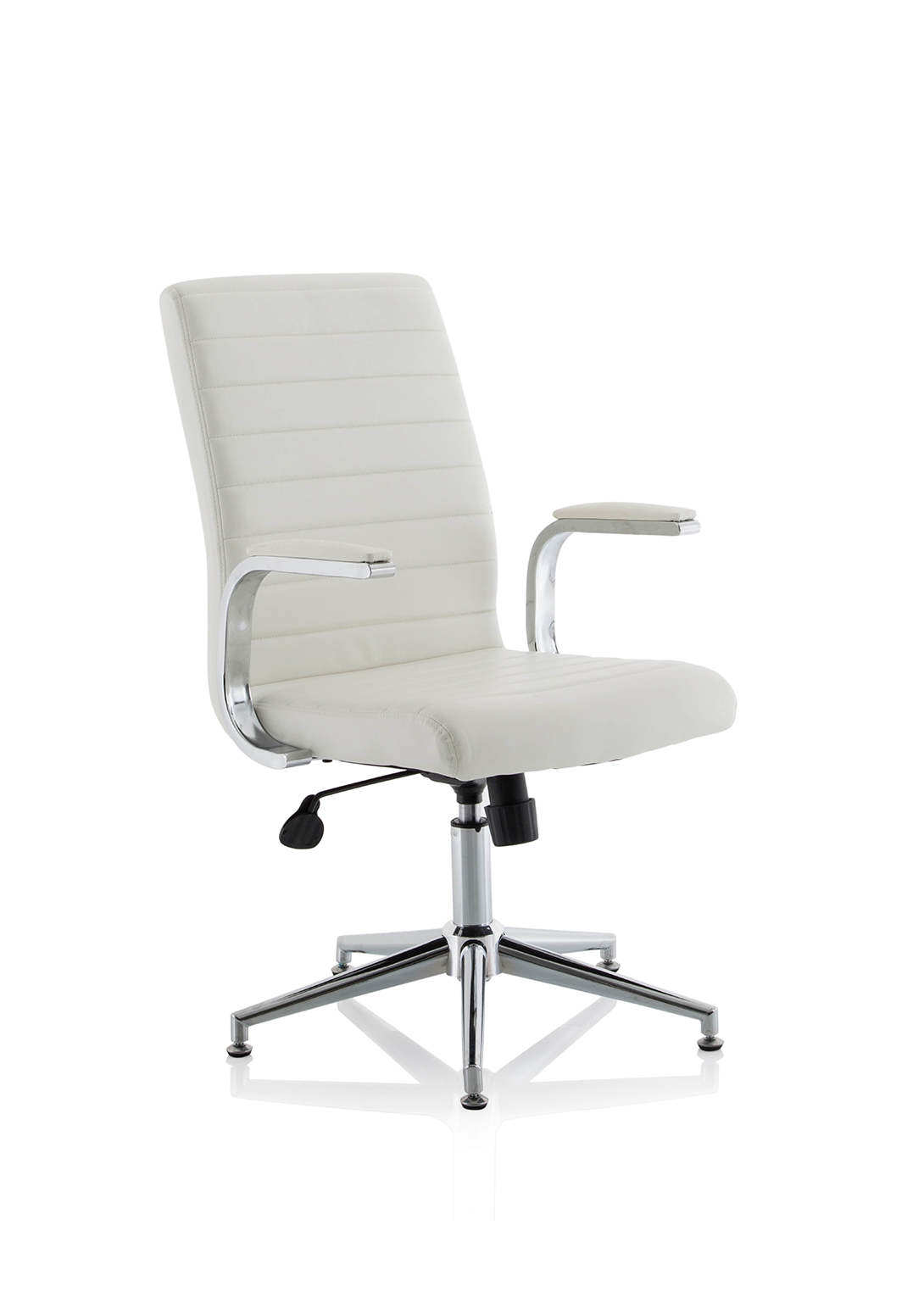 Ezra Medium Back Leather Executive Office Chair with Arms