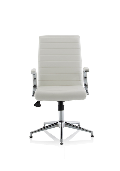 Ezra Medium Back Leather Executive Office Chair with Arms