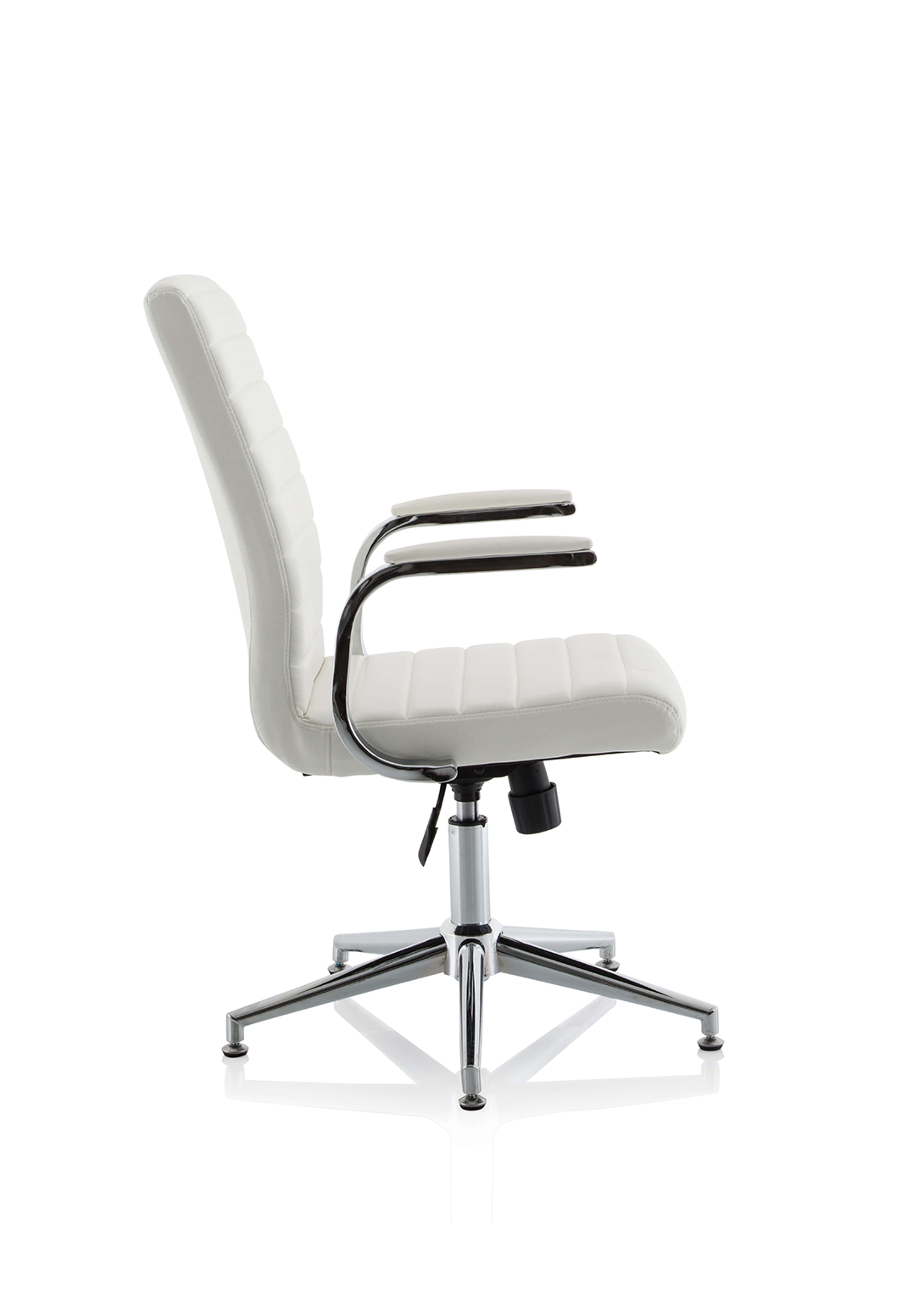 Ezra Medium Back Leather Executive Office Chair with Arms