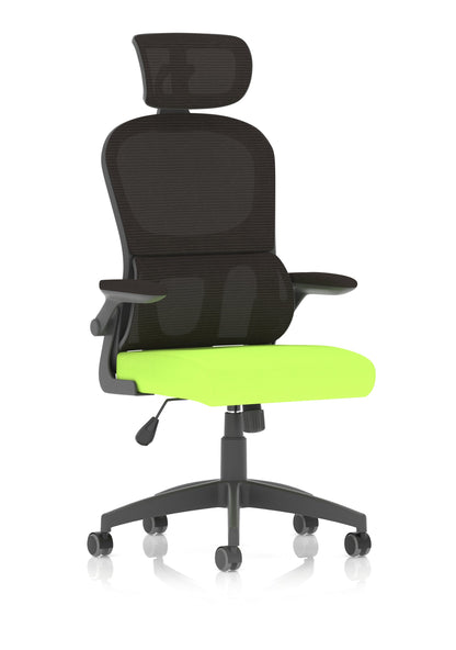 Iris Task Operator Mesh Back Fabric Seat With Headrest