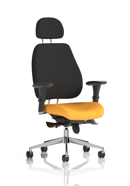 Chiro Plus High Back Ergonomic Posture Chair Black with Arms