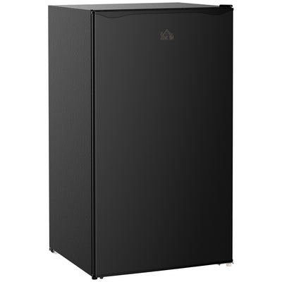 HOMCOM 91 Litre Freestanding Under Counter Fridge Freezer, Small Fridge with Chiller Box, Adjustable Thermostat, 47.5cm Wide, Black 