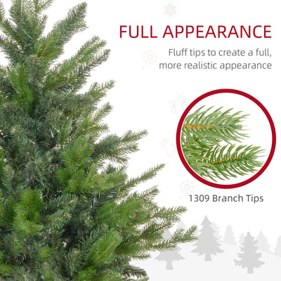 HOMCOM 5ft Bare Artificial Christmas Tree, with 1309 Tips - Green 