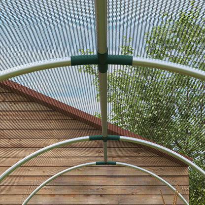 Outsunny 360 x 120cm Mini Polytunnel Greenhouse, Black 