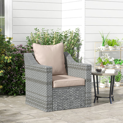 Outsunny Seat and Back Padded Cushion Set - Beige 