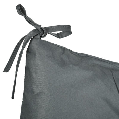 Outsunny 3 Seater Bench Cushion, Garden Chair Cushion with Back and Ties for Indoor and Outdoor Use, 98 x 150 cm, Dark Grey 