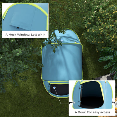 Outsunny Two-Man Pop-Up Dome Tent, with Accessories - Blue 