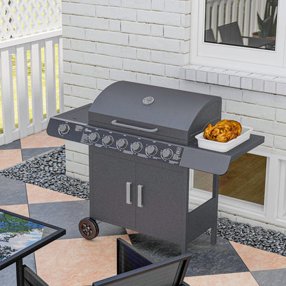 Outsunny Seven-Burner Gas BBQ Grill - Grey 
