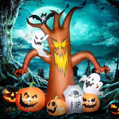 Outsunny 7.9ft Light-Up Halloween Tree Inflatable 
