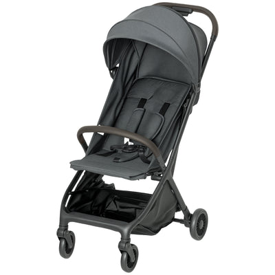 AIYAPLAY Foldable Baby Stroller with Adjustable Seat, 5-Point Harness, Canopy, Basket, 6.3kg Lightweight & Compact, Dark Grey 