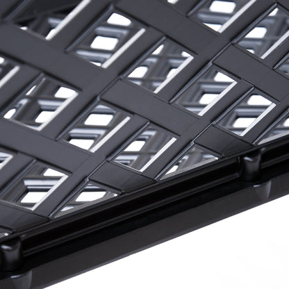 Outsunny Garden Bench, Cast Aluminium, 107Lx58Wx85H cm-Black 