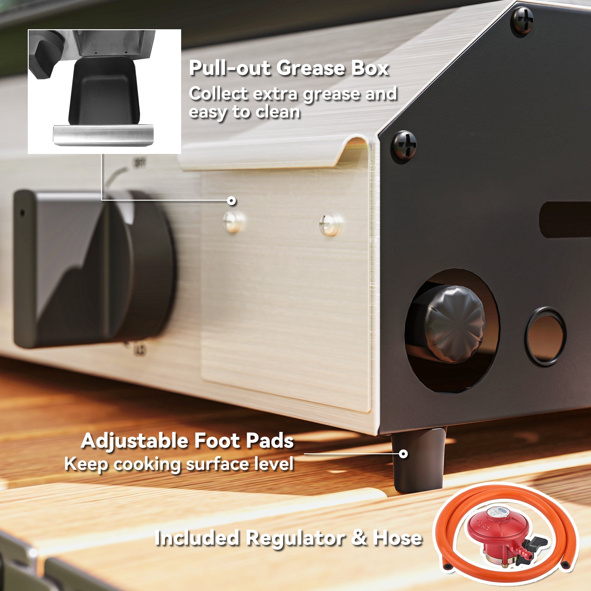 Outsunny Four Burner Portable Gas Grill 